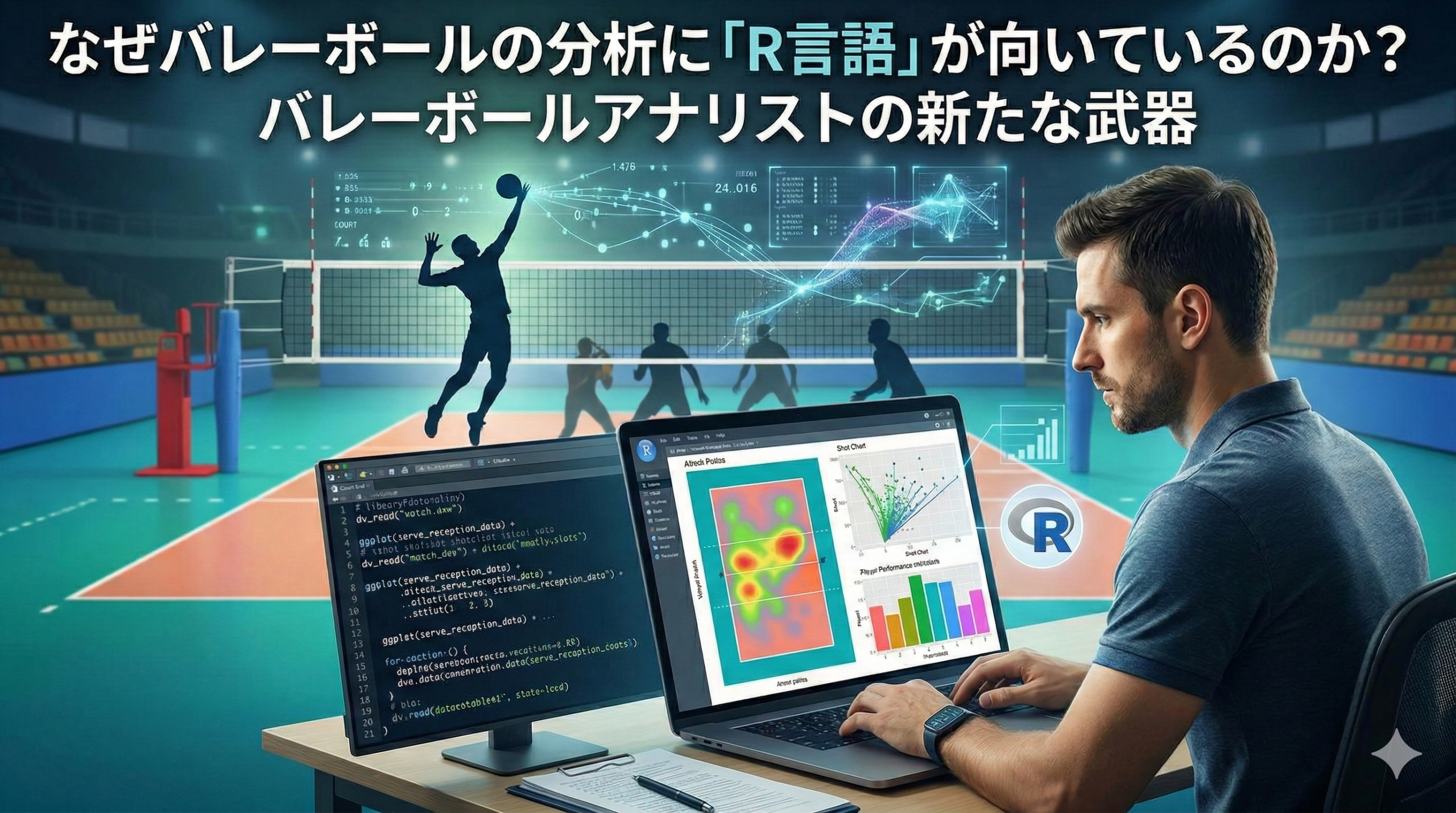 バレーボールアナリストの新たな武器：なぜデータ分析に「R言語」が向いているのか？